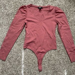 V-Neck Pink Body Suit (M)